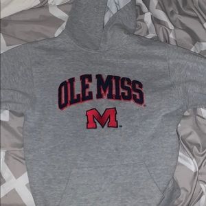 Gray Ole miss hoodie